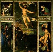 TIZIANO Vecellio Polyptych of the Resurrection oil on canvas